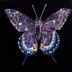 Håndlavet Broche Svalehale Sommerfugl, mørk, svalehale, eastern black swallowtail butterfly, TL-B-785, sommerfugle, butterfly, embellished, perler, pailletter, jewelry, sommerfuglesmykke, sommerfuglebroche, kunst, smykker med, smykke med, sommerfugle, eksklusive smykker, specielle, særligt, håndlavey, kunst, kunsthåndværk, broche, naturen, insekter, gaveide, gave, særlig gave, ekstraordinær, smuk, smykker, biti, ribe, unika, one of a kind, limited edition, begrænset oplag, kunstrunden, ribe, vadehavet, nationalpark,