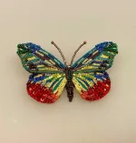 Håndlavet Broche Regnbue sommerfugl, kulørt, alle verdens farver, verden er i farver nu, det bliver godt igen, rainbow, pride, lille somerfugl, Håndlavet Broche Kulørt sommerfugl, farverig, regnbuefarvet, kulørt, farveglad, Håndlavet Broche Blå sommerfugl, sommerfuglebroche, smykker med, smykke med, sommerfugle, eksklusive smykker, specielle, særligt, håndlavey, kunst, kunsthåndværk, broche, naturen, insekter, gaveide, gave, særlig gave, ekstraordinær, smuk, smykker, biti, ribe, unika, one of a kind, limited edition, begrænset oplag, kunstrunden, ribe, vadehavet, nationalpark,