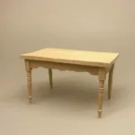 Miniature Spisebord - Natur, ubehandlet, lyst, træ, Miniature Spisebord med Skuffe - Brunt,Miniature Spisebord med Skuffe, spisebord, dukkehusmøbler, dukkehus, dukkehuset, dukkehustilbehør, dukkehusting, miniature, miniaturer, ting til dukkehus, firkantet, biti, ribe, gavekort, symbolsk gave, gave, bord i gave, gavekort til møbler,valnød, valnøddebrunt, brun bejdset, brunt bord, spisebord