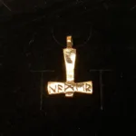 Vikingevedhæng Bronze Thorshammer med runer, Vikingevedhæng Bronze Thorshammer - tosidet med runer, thor, vikingesmykker, vedhæng, vikingevedhæng, dobbelt, mønster, vikingefund, gamle, guder, aser, mytologi, museumssmykker, kopismykker, vikingekopi, biti, ribe, domkirke,