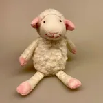 Bamse - Lille plys Lam rosa, lam, lammebamse, bamselam, krammedyr, krammebamse, sovedyr, lille, handy, til børn, puttedyr, følgesvend, gaveide, påske, påskeæg, i stedet for, børnebørn, babyshower, barnedåb, dåbsgave, barselsgave, til, baby, den lille ny, påskebamse, plys, plysdyr, påskelam, biti, ribe