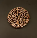 Bronze Broche Yggdrasil Livets Træ, ygdrasil, ygdrassil, ask, livstræet, livets træ, rund, træ, livets gang, aser, evigt liv, asgård, nordisk, mytologi, nordiske, guder, vikingesmykke, vikinger, bronze, smykke, broche, gaveide, konfirmation, ribe, biti, fund, skat, udgravninger, vadehavet, ældste, original, ægte, gylden, stor, feminin, elegant, bryllup,