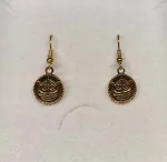 Bronze Ørehængere - Hedeby Mønter, Bronze Ørehængere - Ribemønt, mønt, numismatiker, bracteat, gammel, gamle, vikingfund, ribe, udgravninger, skat. sølvskat, hedeby, vikingetiden, vikingesmykker, vikingeøreringe, øreringe, hængeøreringe, ørehængere, bronze, gylden, kobber, kobberbryllup, kobbersmykker, nordiske, guder, mytologi, aser, odin, thor, ydun, idun, freja, frej, odinsmaske, fabeldyr, museumssmykker, museums, kopi, kopismykker, biti, ribe, ansgar, dronning, dagmar, vadehavet, riberhus, valdemar,