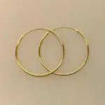 Creoler - Ø 30 mm øreringe forgyldt sølv - glatte Hoops 1,2 mm, store, tynde, creoler, øreringe, ørenringe, hoops, rudne, ringe, guld, ægte, guldøreringe, billige, flotte, stilige, lette, nikkelfri, allergivenlige, kvalitet, simple, stine a, maanesten, enamel, biti, ribe