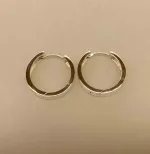 Creoler i sølv Ø 22 mm glatte hoops - Brede med click, brede, store, blanke, lys, sølv, klapp-creoler, click, lås, elegante, stilige, flotte, sølvøreringe, sølvsmykker, biti, ribe