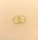 Creoler - Ø 16 mm øreringe forgyldt sølv - glatte Hoops, tykkelse 10 mm, tynde, små, hoops, runde, ringe, øreringe, ørenringe, hoops, ægte, guld, guldbelagt, forgyldt, sølv, sterling sølv, gyldne, billige, hverdags, simple, enkle, glatte, gave, enamel, stine a, maanesten, susanne friis bjørner, danske brands, mærker, cool, hipster, biti, ribe, billige