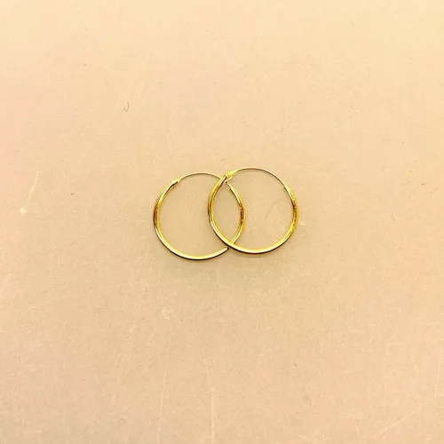 Creoler - Ø 16 mm øreringe forgyldt sølv - glatte Hoops, tykkelse 10 mm, tynde, små, hoops, runde, ringe, øreringe, ørenringe, hoops, ægte, guld, guldbelagt, forgyldt, sølv, sterling sølv, gyldne, billige, hverdags, simple, enkle, glatte, gave, enamel, stine a, maanesten, susanne friis bjørner, danske brands, mærker, cool, hipster, biti, ribe, billige