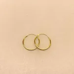 Creoler - Ø 16 mm øreringe forgyldt sølv - glatte Hoops, tykkelse 10 mm, tynde, små, hoops, runde, ringe, øreringe, ørenringe, hoops, ægte, guld, guldbelagt, forgyldt, sølv, sterling sølv, gyldne, billige, hverdags, simple, enkle, glatte, gave, enamel, stine a, maanesten, susanne friis bjørner, danske brands, mærker, cool, hipster, biti, ribe, billige