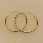Creoler - Ø 30 mm øreringe forgyldt sølv - glatte Hoops 1,2 mm, store, tynde, creoler, øreringe, ørenringe, hoops, rudne, ringe, guld, ægte, guldøreringe, billige, flotte, stilige, lette, nikkelfri, allergivenlige, kvalitet, simple, stine a, maanesten, enamel, biti, ribe
