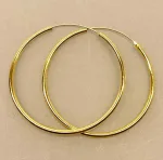 Creoler - Ø 45 mm øreringe - glatte Hoops forgyldt sølv 2 mm, tykke, kraftige, store, hoops, creoler, øreringe, ørenringe, runde ringe, gyldne, forgyldte, ægte, guld, guldbelagt, sterling, sølv, billige, god kvalitet, smykker, simple, statement, enkle, flotte, elegante, danske brands, guldøreringe, enamel, pico, stine a, maanesten, biti, ribe