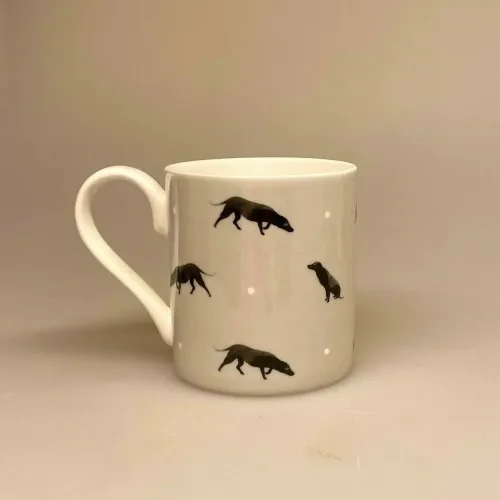 Krus - Ben Porcelæn - Sorte Labrador Hunde, labrador, retriever, labradors, hunde. sorte, hundeting, hundeejer, hundekop, hundekrus, kop, kaffekop, kaffekrus, tekop, te, kaffe, tekrus, kakao, varm, chokolade, gaveide, hundelufter, ting med hunde, biti, ribe