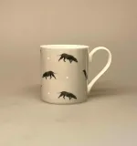 Krus - Ben Porcelæn - Sorte Labrador Hunde, labrador, retriever, labradors, hunde. sorte, hundeting, hundeejer, hundekop, hundekrus, kop, kaffekop, kaffekrus, tekop, te, kaffe, tekrus, kakao, varm, chokolade, gaveide, hundelufter, ting med hunde, biti, ribe