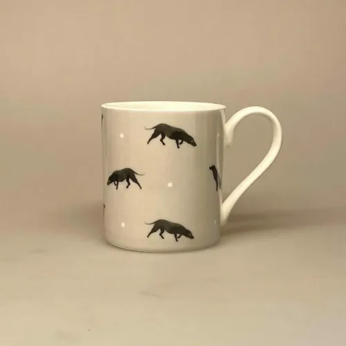 Krus - Ben Porcelæn - Sorte Labrador Hunde, labrador, retriever, labradors, hunde. sorte, hundeting, hundeejer, hundekop, hundekrus, kop, kaffekop, kaffekrus, tekop, te, kaffe, tekrus, kakao, varm, chokolade, gaveide, hundelufter, ting med hunde, biti, ribe