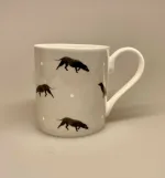 Krus - Ben Porcelæn - Sorte Labrador Hunde, labrador, retriever, labradors, hunde. sorte, hundeting, hundeejer, hundekop, hundekrus, kop, kaffekop, kaffekrus, tekop, te, kaffe, tekrus, kakao, varm, chokolade, gaveide, hundelufter, ting med hunde, biti, ribe