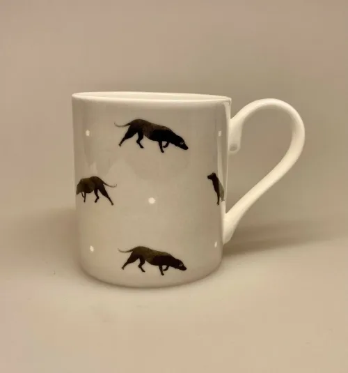 Krus - Ben Porcelæn - Sorte Labrador Hunde, labrador, retriever, labradors, hunde. sorte, hundeting, hundeejer, hundekop, hundekrus, kop, kaffekop, kaffekrus, tekop, te, kaffe, tekrus, kakao, varm, chokolade, gaveide, hundelufter, ting med hunde, biti, ribe