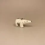 Nøglering af Kernelæder - Isbjørn, isbjørne, polarbjørn, polar bear, antarktis, arktis, nordpolen, grønland, sne, natur, ekspedition, slæde, hundeslæde, rejse, gaveide, nordisk film, knut, isbjørneunge, kær, gaveide, biti, ribe, nøglering,