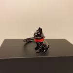 Nøglering - Fransk Bulldog Antrazit, hund, halsbånd, sort, bulldog, ting med, hunde, nøglering, speciel, hundenøglering, antrazit, blank, gaveide, gave, biti, ribe