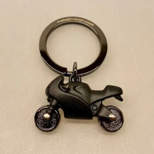 Nøglering Motorcykel - Mat Sort, Nøglering Motorcykel - Blank Antrazit, MC, motorcykel, fart, ræs, cross, motorcross, rally, ørekenrally, vind i håret, motorcykelkørekort, gaveide, gave, mc-club, benzin, cool, maskulin, sej, mørk sølv, lækker, flot, til mænd, til manden, biti, ribe