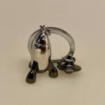 Nøglering - Rumraket og Planeten Saturn, planeter, galakser, stjerne, stjernekikkert, space, astronaut, neil amstrong, månelanding, rumskib, rumraket, raket, apollo, saturn, planet, planeter, fjerne, tin-tin, stilren, design, cool, old school, klassisk, flot, lækkert, kvalitet, rumrejse, biti, ribe