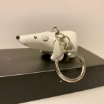 Nøglering af Kernelæder - Isbjørn, isbjørne, polarbjørn, polar bear, antarktis, arktis, nordpolen, grønland, sne, natur, ekspedition, slæde, hundeslæde, rejse, gaveide, nordisk film, knut, isbjørneunge, kær, gaveide, biti, ribe, nøglering,