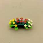 Miniature Bed med sommerblomster, garden, gartner, have, havearbejde, havearkitekt, blomster, sommerblomster, gavekort, symbolsk, gaveide, sangskjuler, haveentusiast, uddannet, landskabsarkitekt, planteskole, biti, ribe, miniaturer, dukkehus, ting til, tilbehør,