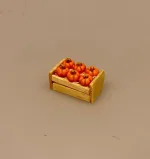 Miniature Kasse med Græskar, halloween, oktober, dukkehuset, efterårspynt, miniaturer, miniature, dukkestuen, grønt, grøntsager, legemad, grønthandel, sætterkasse, gavekort, pengegave, sangskjuler, biti, nissetilbehør,