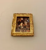 Miniature Maleri Renoir 3 piger, Renoir, maleri, miniature, billede, dukkehuset, dukkehusmaleri, dukkehuset, pynt, dekoration, kunst, kunst, kunstmaler, billedkunst, oliemaleri, lille, sætterkasse, symbolsk, gave, gaveide, biti, ribe