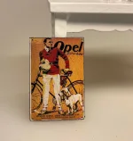 Miniature Emalje skilte, reklameskilte, butiksskilte, butiksreklame, emaljeskilt, emaljeskilte, gamle, dukkehus, købmandsbutik, miniature, mini, dukkebutik, købmand, høker, landhandel, 1:12, biti, ribe