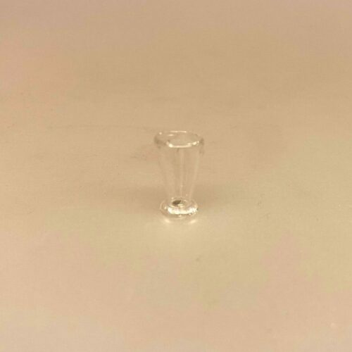 Miniature Glas mundblæst konisk, dessert, dessertglas, is, cafe, butik, dukkehus, tilbehør, ting til, dukkestue, biti, ribe