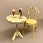 Miniature Glas mundblæst konisk, dessert, dessertglas, is, cafe, butik, dukkehus, tilbehør, ting til, dukkestue, biti, ribe