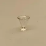 Miniature Glas mundblæst konisk, dessert, dessertglas, is, cafe, butik, dukkehus, tilbehør, ting til, dukkestue, biti, ribe