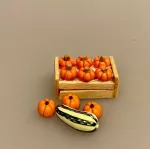 Miniature Hokaido Græskar, Hokkaido, Hokaido, Halloween, pumpkin, Miniaturer , grøntsager, køkkenhave, grønt, miniature, dukkehus, ting, tilbehør, nisser, sættekasse, symbolsk gave, gavekrot, færdiguddannet, gartner, grønne fingre, have, havearbejde, planteskole, biti, ribe, 1:12