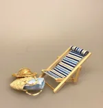 Miniature Håndklæde Frotte lyseblåt, strand, stranden, badeferie, charter, ferie, rejse, vinterbader, vinterbadning, dukkehus, bad, gå glad i bad, håndklæde, miniature, dukkehustilbehør, ting til, nisser, nissebo, nissedør, biti , ribe