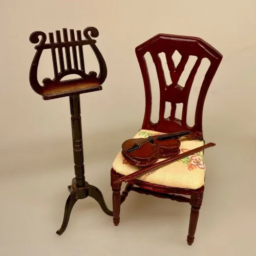 Miniature Instrument Violin, fiol, musik, Miniature Instrument , gulv, stryger, strygeinstrument, mini, instrument, musiker, orkester, violinspiller, dukkehus, ting, tilbehør, biti