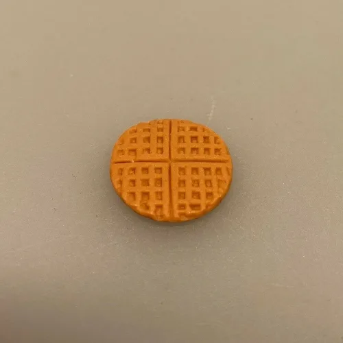 Miniature Vaffel, vaffelbager, bobble, waffel, konditor, cafe, konditori, dukkehus, dukkestue, 1:12, nisser, nissebo, nissehus, tilbehør, isvaffel, ting til, biti, ribe