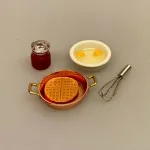 Miniature Vaffel, vaffelbager, bobble, waffel, konditor, cafe, konditori, dukkehus, dukkestue, 1:12, nisser, nissebo, nissehus, tilbehør, isvaffel, ting til, biti, ribe