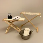 Miniature Vaskebalje Zink, balje, vaskebalje, zinkkar, zinkbalje, dukkehus, nissedør, nisse, tilbehør, ting til, dukkehusting, miniaturer, 1:12