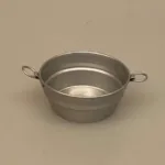 Miniature Vaskebalje Zink, balje, vaskebalje, zinkkar, zinkbalje, dukkehus, nissedør, nisse, tilbehør, ting til, dukkehusting, miniaturer, 1:12