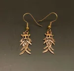 Bronze Øreringe - Odinmaske, odin, aser, vikinger, gamle, guder, mytologi, museumssmykker, moesgaard, århusmasken, øreringe, hængere, hængeøreringe, vikingefund, kopi, smykker, bronze, kobber, ægte, allergivenlig, nikkelfri, allergitestet, biti, ribe,