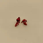 Miniature Prikkede Damesko Bordeaux, dansesko, polkaprikker, polkaprikket, damesko, heels, højhælede, dukkesko, sko, shoeaddict, shoelover, miniaturer, miniature, sættekasse, sætterkasse, ting til, dukehus, dukkehuset, tilbehør, sangskjuler, symbolsk, gave, gaveide, gavekort, pengegave, sjov, 1:12, skala, biti, ribe