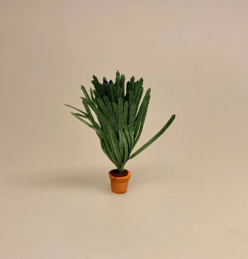 Miniature grøn plante - svigermors skarpe tunge, 3878, Miniature 7732, miniature, miniaturer, mini, drivhus, væksthus, have, havearbejde, haveliv, symbolsk, gave, gaveide, planteskole, dukkestue, dukkehus, ting til, tilbehør, nisser, nisse, nissedør, gartner, havemand, biti, ribe, 1:12