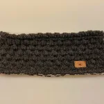 Pandebånd merinould med fleece - Nyhavn Koksgrå, pandebånd, ørevarmer, til mænd, til herrer, til damer, ulden, uld, merino, merinould, håndstrikket, windstopper, varmt, vinter, cykel, håndstrikket, mørkegråt, sort, flot, med foer, foret, fleece, kradser ikke, biti, fuza, ribe, gave, julegave, gaveide
