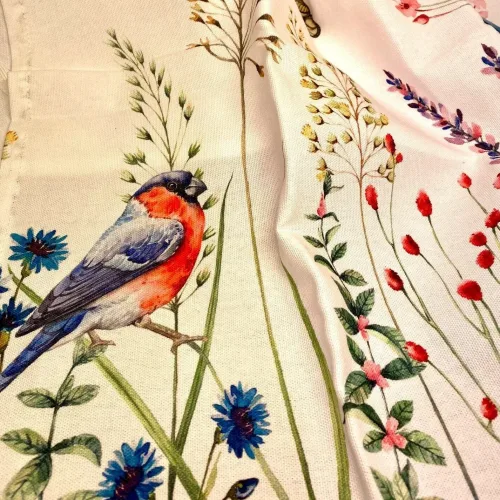 Forklæde i Bomuld med tryk - Vilde Blomster og fugle, Viskestykke Bomuld med Vilde Blomster og Fugle , Grillhandske bomuld med Blåmejse og blomster, flora, vilde blomster, grøftekantsblomster, sommerhus, feminin, feminint, Grillhandske - bomuld med tryk, køkken, køkken tekstiler, grillvante, grillhandske, grydelap, varme ting, fugle, naturens fugle, oinitolog, jeg kigger på fugle, ting med fugle, danske fugle, fugle i farver, fauna, natur, flot, biti, ribe, vadehAVET, SORT SOL,