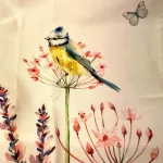 Forklæde i Bomuld med tryk - Vilde Blomster og fugle, Viskestykke Bomuld med Vilde Blomster og Fugle , Grillhandske bomuld med Blåmejse og blomster, flora, vilde blomster, grøftekantsblomster, sommerhus, feminin, feminint, Grillhandske - bomuld med tryk, køkken, køkken tekstiler, grillvante, grillhandske, grydelap, varme ting, fugle, naturens fugle, oinitolog, jeg kigger på fugle, ting med fugle, danske fugle, fugle i farver, fauna, natur, flot, biti, ribe, vadehAVET, SORT SOL,