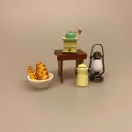 Miniature Kaffemølle Træ Gul, Miniature Hvid Køkkenskål porcelæn, dejfad, dejskål, bageskål, keramikskål, keramik, mini, mikro, 1:12, nisser, nissetilbehør, nisseting, dukkemad, nissedør, ting til, tilbehør dukkehus, miniaturer, sætterkasse, sættekasse, sangskjuler, julekalender, pakkekalender, jul, biti, ribe
