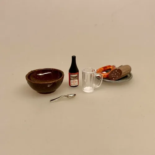 Miniature Keramik Grødfad Mørkebrunt, dejfad, dejskål, bageskål, keramikskål, keramik, mini, mikro, 1:12, nisser, nissetilbehør, nisseting, dukkemad, nissedør, ting til, tilbehør dukkehus, miniaturer, sætterkasse, sættekasse, sangskjuler, julekalender, pakkekalender, jul, biti, ribe, julemad, julegrød, til nissen,