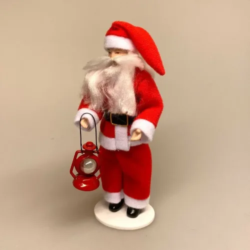 Dukke Mand - Julemand, kostume, outfit, klædt ud, nissedør, julestue, jul, i, dukkehuset, dukkestuen, nisserne, tilbehør, dukkehusdukke, dukker, til, 1:12, jul, juleting, julepynt, sjov, sangskjuler, biti, ribe