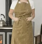 Forklæde i Bomuld med tryk - Unisex - Giraffer, giraf, med, motiv, savanne, safari, store fem, vilde dyr, forklæde, madlavning, afrika, girafsprog, eksotisk, gave, gaveide, rejse, biti, ribe, til, damer, mænd,