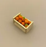 Miniature Kasse med Appelsiner, jaffa, juleappelsiner, clementiner, mandariner, Miniature Kasse med Honningmeloner, galia, melon, frugt, frugtkasse, dukkehuset, købmandsbutik, legemad, miniature, mad, dukkehusmad, dukkehustilbehør, grønthandel, grønthandler, frugt, grønt, nisser, nissetilbehør, sætterkasse, gartner, drivhus, gave, gavekort, symbolsk, pengegave, sangskjuler, biti, ribe