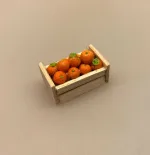 Miniature Kasse med Appelsiner, jaffa, juleappelsiner, clementiner, mandariner, Miniature Kasse med Honningmeloner, galia, melon, frugt, frugtkasse, dukkehuset, købmandsbutik, legemad, miniature, mad, dukkehusmad, dukkehustilbehør, grønthandel, grønthandler, frugt, grønt, nisser, nissetilbehør, sætterkasse, gartner, drivhus, gave, gavekort, symbolsk, pengegave, sangskjuler, biti, ribe